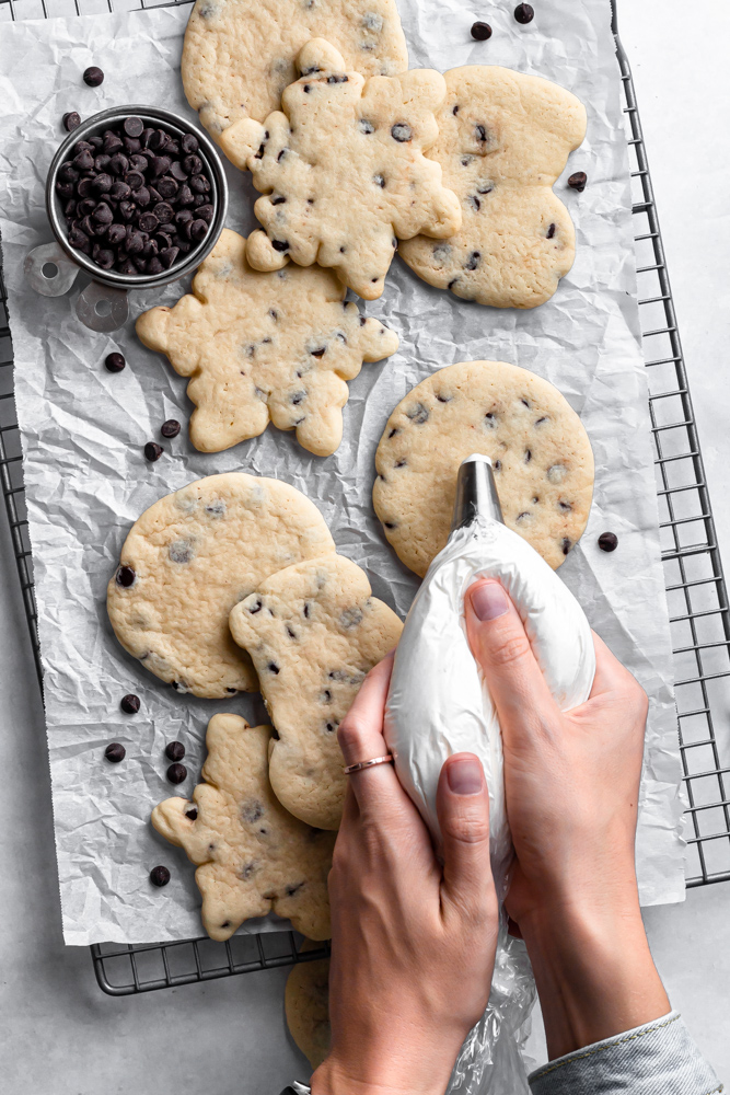 Frosted Chocolate Chip Sugar Cookies